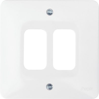 White 1 Gang Grid Plate